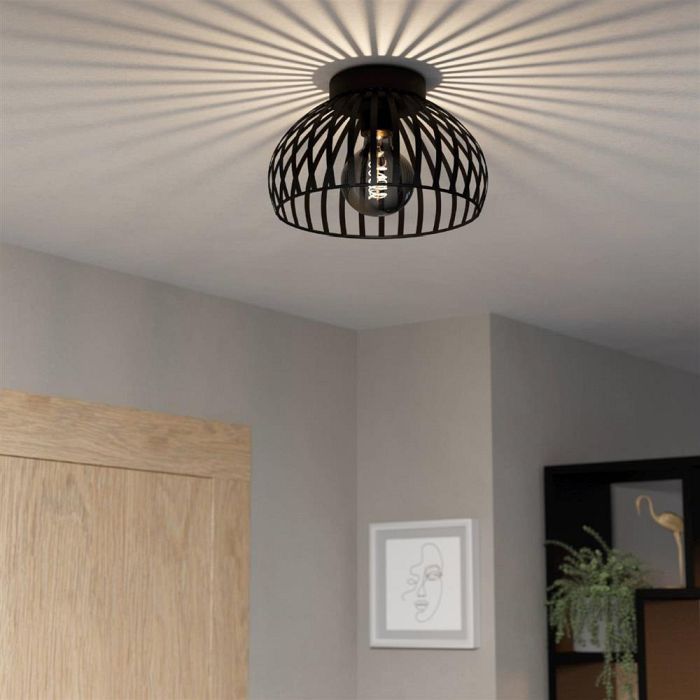 Mogano 3 Black Semi-Flush Ceiling Light 900792