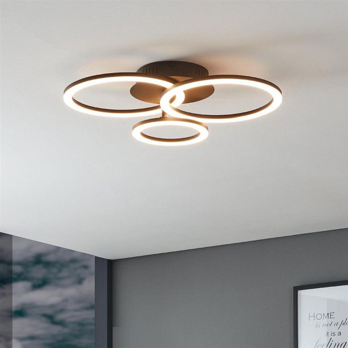 Parrapos-Z LED Black And White Three Loop Ceiling Light 900321