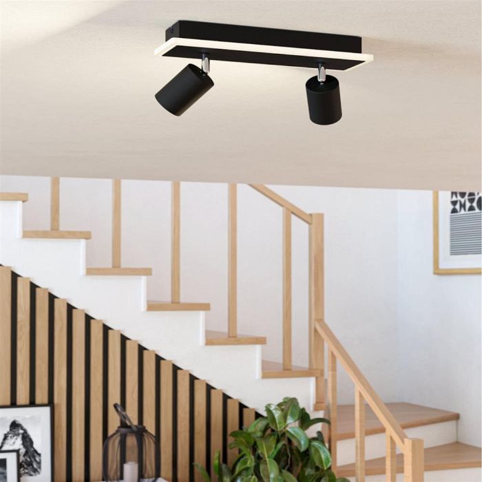 Rimbocchi 1 Black LED Double Spotlight 901635