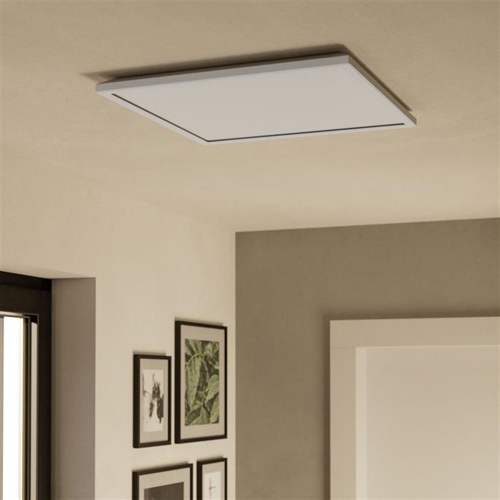 Rovito-R Large Square White LED IP44 Flush Tunable Bathroom Light 901462
