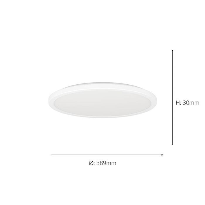 Rovito-R Small LED IP44 White Flush Tunable Bathroom Fitting 901458