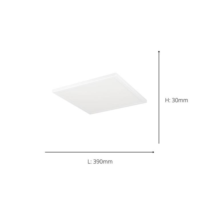 Rovito-R Small Square LED IP44 White Flush Tunable Bathroom Light 901461