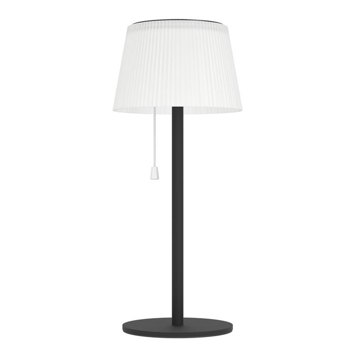 Scordiano -L Black And White IP44 Rechargeable USB Solar Outdoor Table Lamp 901898