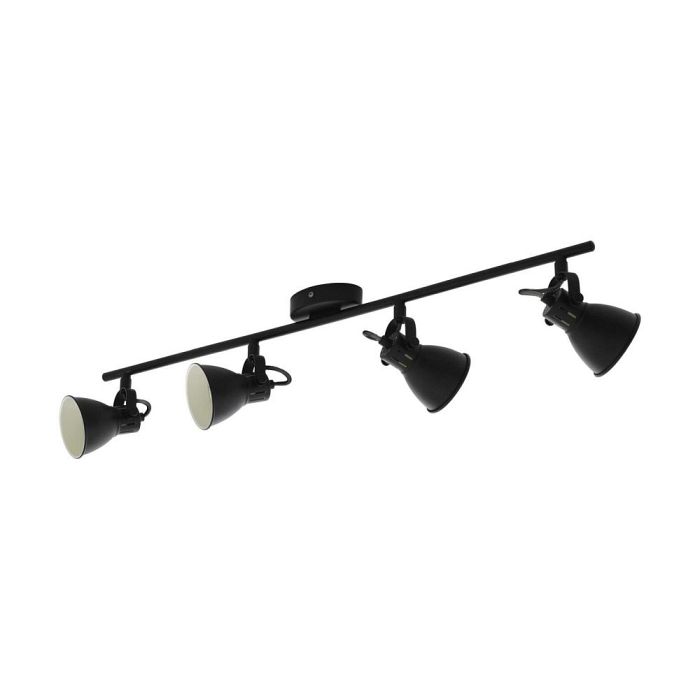 Seras 2 Steel Black and Cream 4 Lamp Spotlight 98408