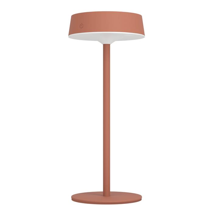 Simeri IP44 Orange Solar LED Dimmable CCT USB Table Lamp 75879