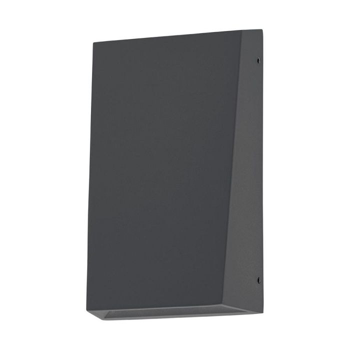 Spongano LED Black Angled Aluminium IP65 Outdoor Wall Light 900886
