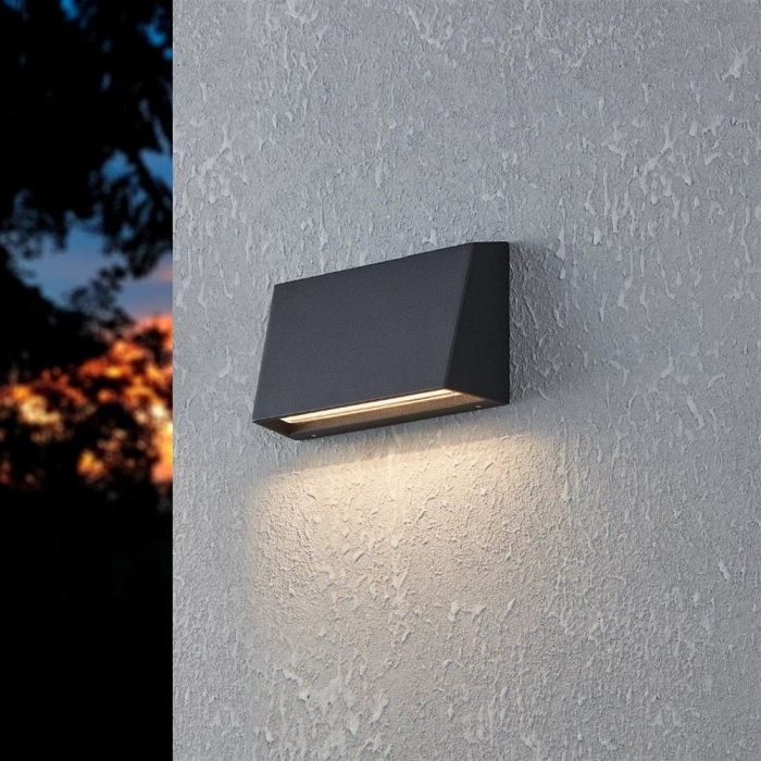 Spongano LED IP65 Slanted Black Outdoor Wall Light 900887