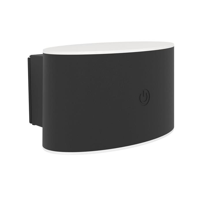 Valgiano IP44 LED Black Oval CCT USB Rechargeable Magnetic Wall Light 75875