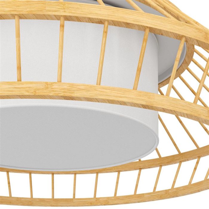 Yuku-Z LED RGB Wood And White Flush Ceiling Light 900841
