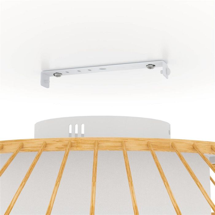 Yuku-Z LED RGB Wood And White Flush Ceiling Light 900841