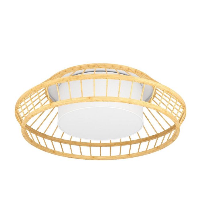 Yuku-Z LED RGB Wood And White Flush Ceiling Light 900841