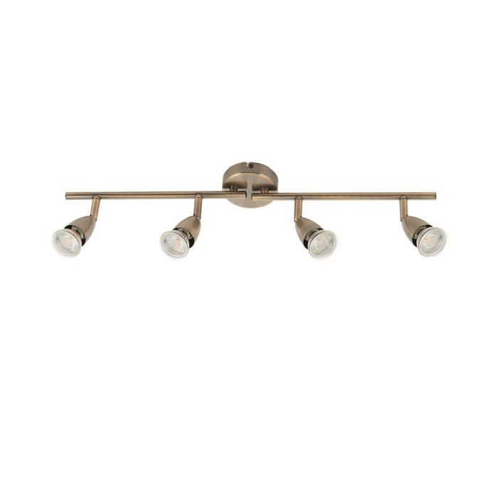 Amalfi 4 Head Antique Brass Spot Bar 60992