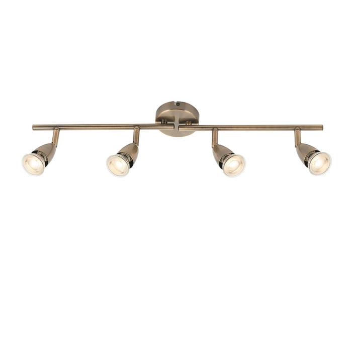 Amalfi 4 Head Antique Brass Spot Bar 60992