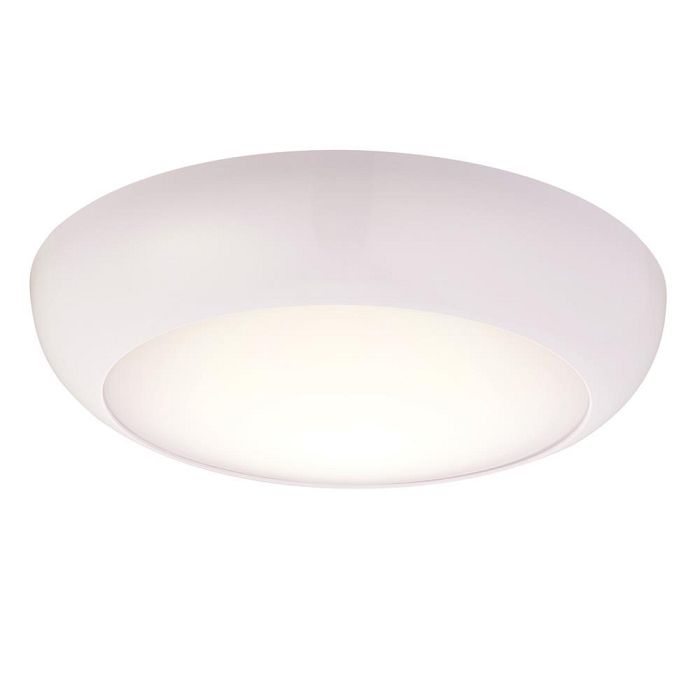 Forca 12 Watt IP65 Gloss White Microwave LED bulkhead 77893
