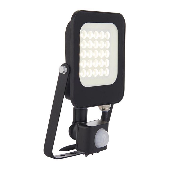 Guard LED Matt Black IP65 20 Watt PIR Wide Angle Beam Floodlight 108673