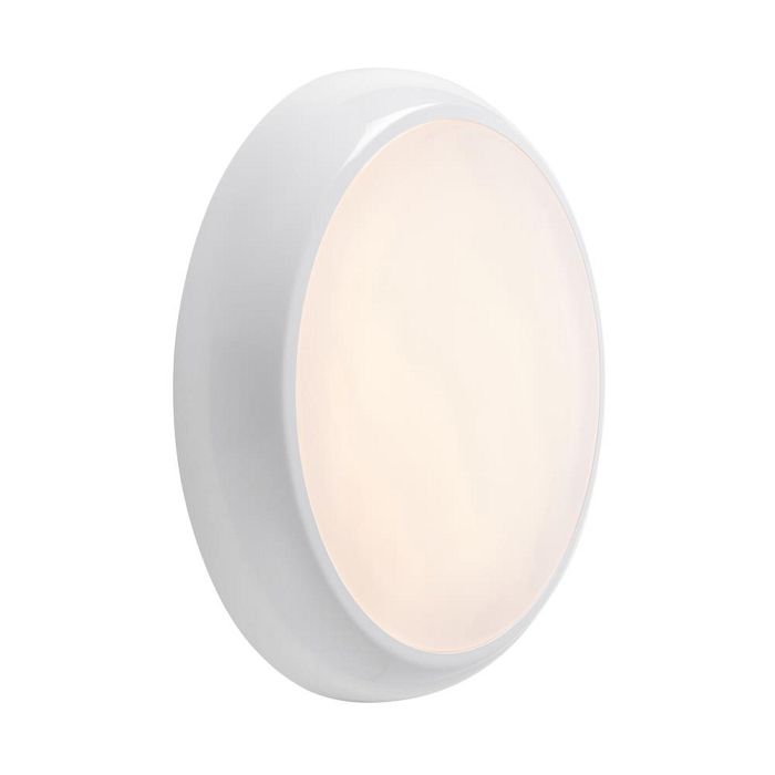 HeroPRO CCT Microwave IP65 Emergency Gloss White LED Bulkhead 95542