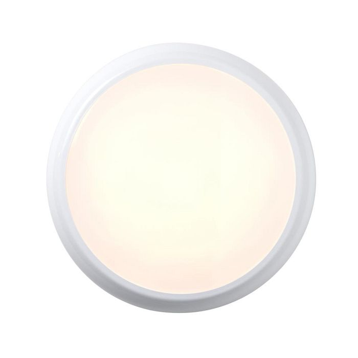 HeroPRO CCT Microwave IP65 Emergency Gloss White LED Bulkhead 95542