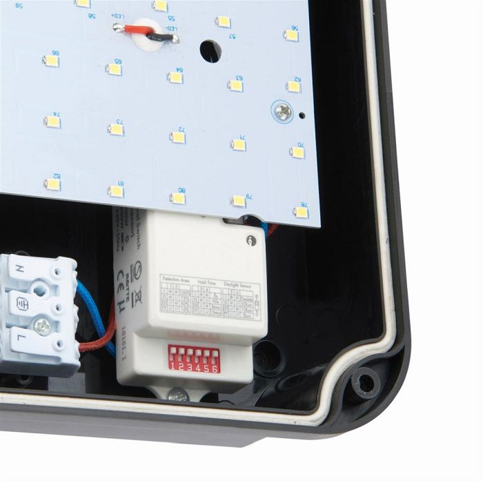 Lucca Mini IP65 Black Outdoor Microwave Sensor Light 77915