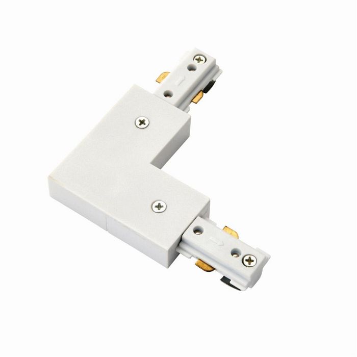 Track Right Angle White Connector 3TRAWL