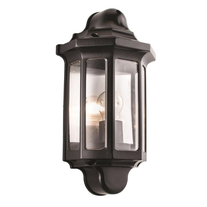Traditional Matt Black IP44 Outdoor Wall Light 1818S