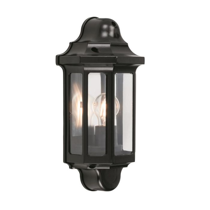 Traditional Matt Black IP44 Outdoor Wall Light 1818S