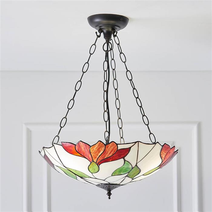 Botanica 3 Light Inverted Tiffany Pendant 70946