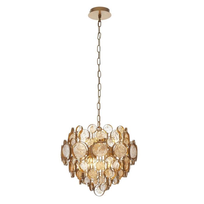 Antique Gold Six Light Pendant Aconitum-P