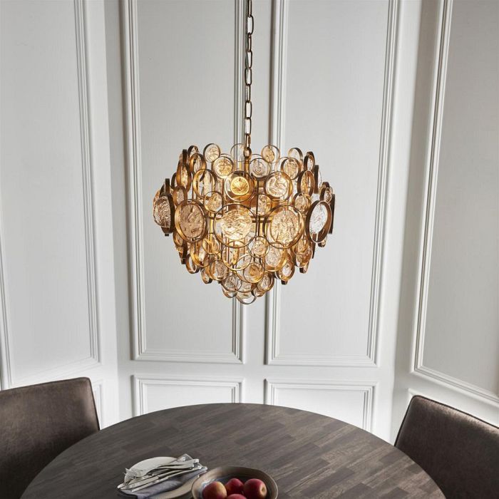 Antique Gold Six Light Pendant Aconitum-P