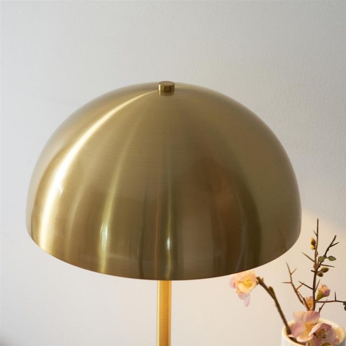 Mabel Aged Brass And White Table Lamp 7514-12