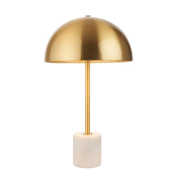 Mabel Aged Brass And White Table Lamp 7514-12