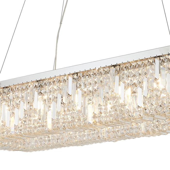 Abilene Polished Chrome And Crystal 16 Light Chandelier 367875