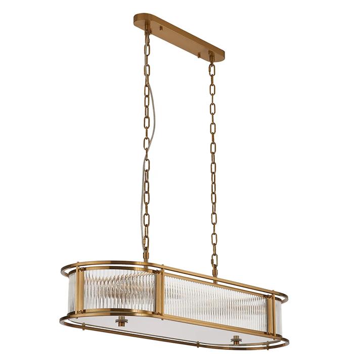 Absecon Brass Convertible 8 Light Linear Ceiling Fitting 366632 