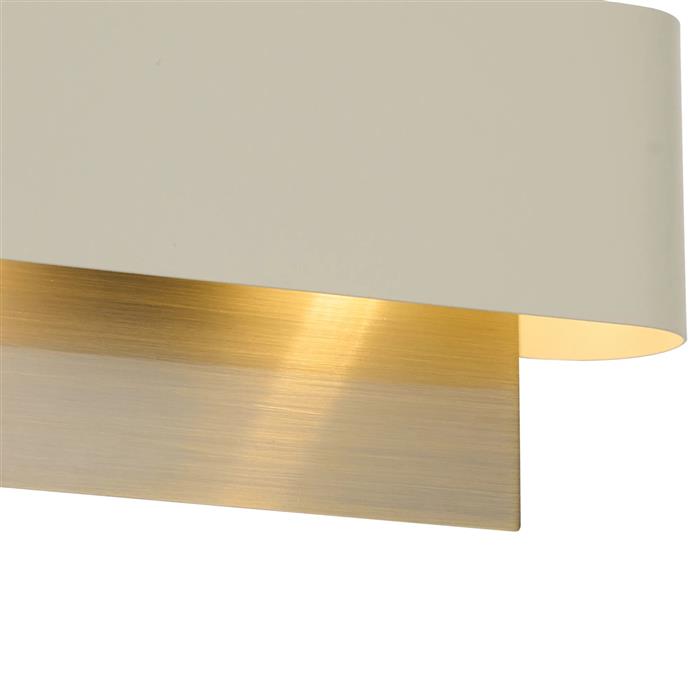 Accokeek Antique Brass And Beige Stone Double Wall Light 367850