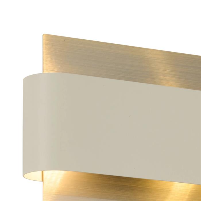Accokeek Antique Brass And Beige Stone Double Wall Light 367850
