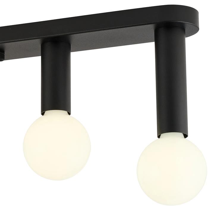 Acworth Satin Black 8 Light Flush Fitting 359049