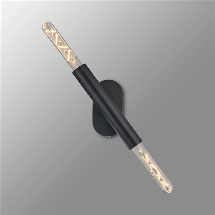 Acworth Satin Black Double adjustable Wall Or Ceiling Light 347549 
