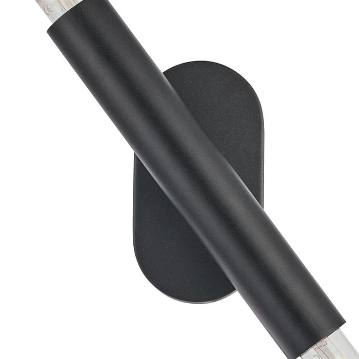 Acworth Satin Black Double adjustable Wall Or Ceiling Light 347549 
