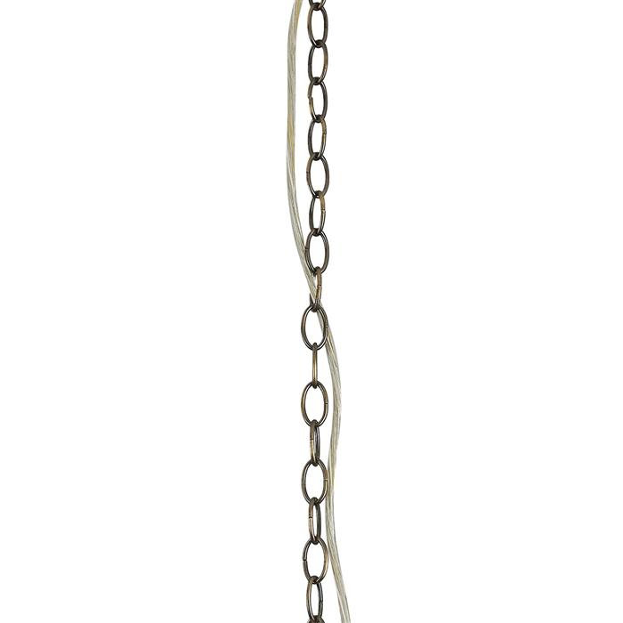 Albany Antique Brass And Clear Small Single Ceiling Pendant 370044 
