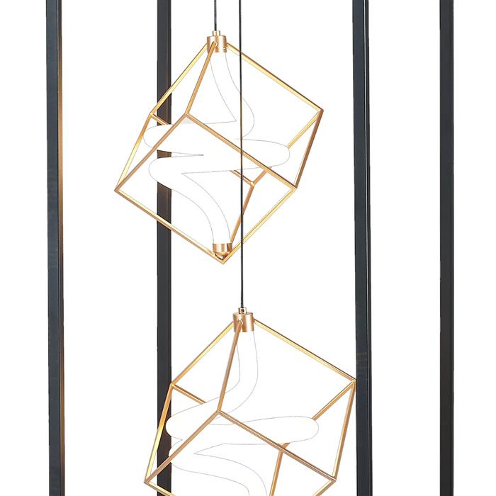 Ambrose Sand Black And painted Gold LED Dimmable Floor Lamp 354410