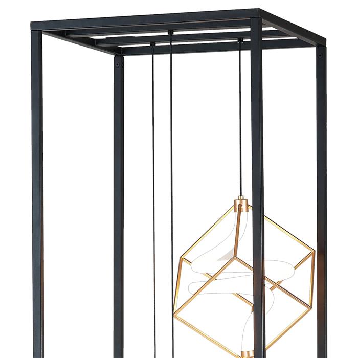 Ambrose Sand Black And painted Gold LED Dimmable Floor Lamp 354410