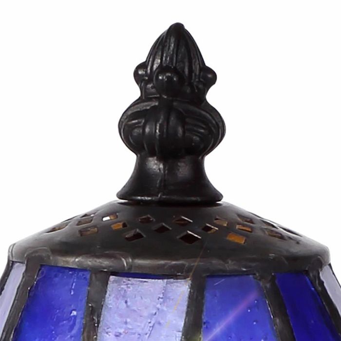 Durham Blue And Orange Shade Tiffany Table Lamp LT31192