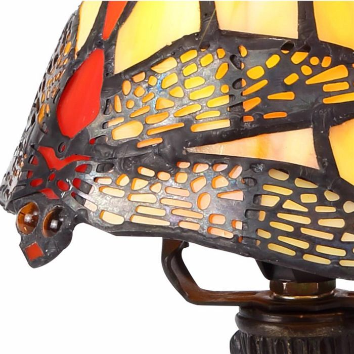 Durham Blue And Orange Shade Tiffany Table Lamp LT31192