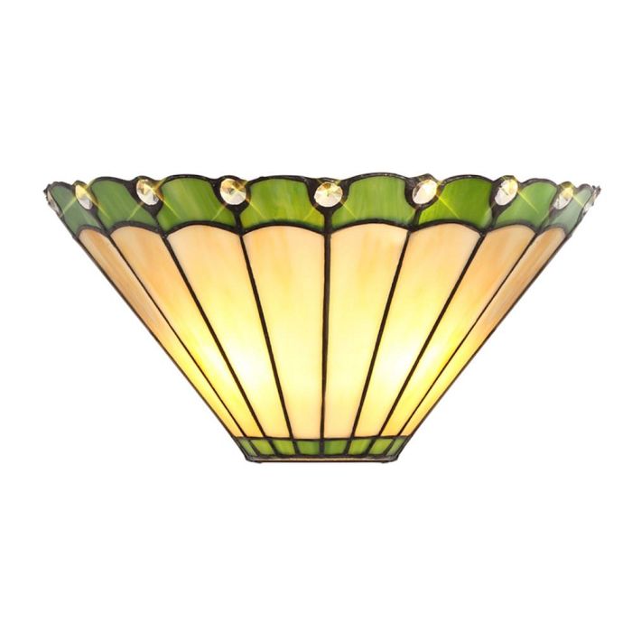 Elgin Cream And Green Tiffany Wall Light LT30203