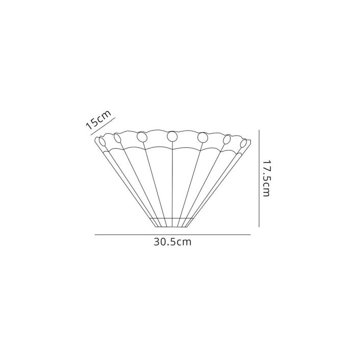 Elgin Cream And Green Tiffany Wall Light LT30203