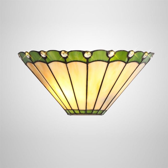 Elgin Cream And Green Tiffany Wall Light LT30203