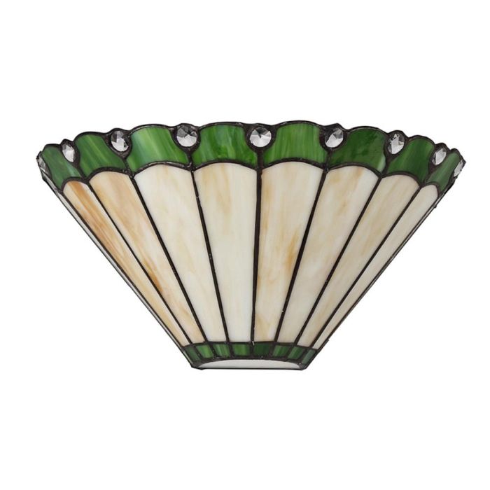 Elgin Cream And Green Tiffany Wall Light LT30203