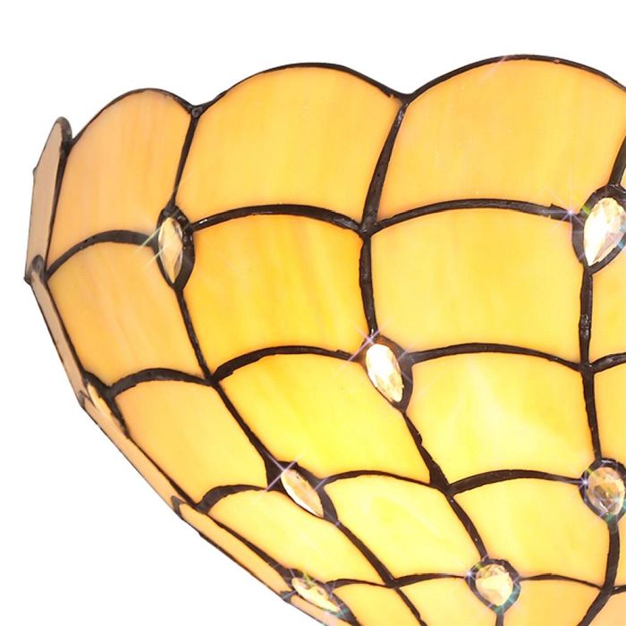 Fresno Black And Beige Tiffany Wall Light LT30246