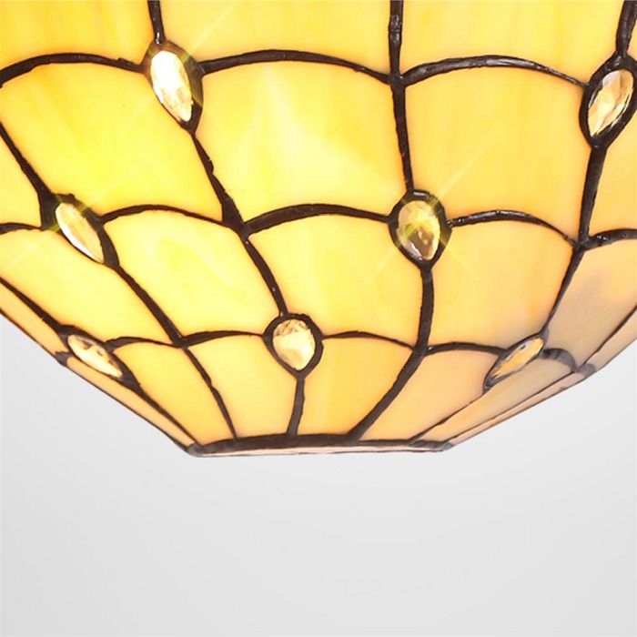 Fresno Black And Beige Tiffany Wall Light LT30246