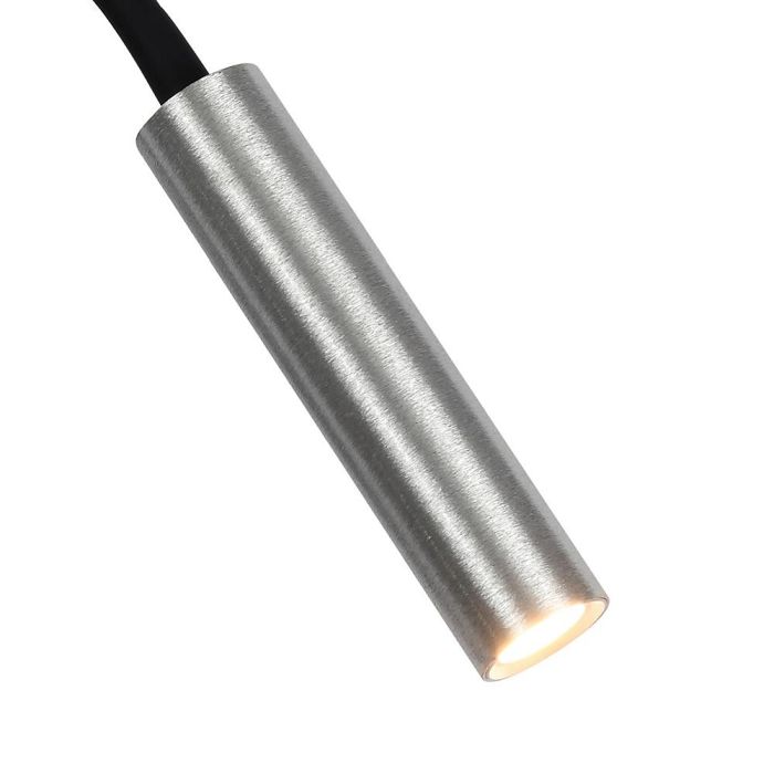 Halcyon Black and Aluminium Switched LED Wall Light PIR7576
