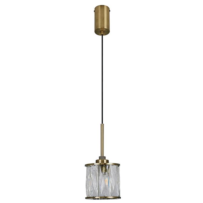 Joliet Antique Brass And Clear Glass Single Ceiling Pendant 353843